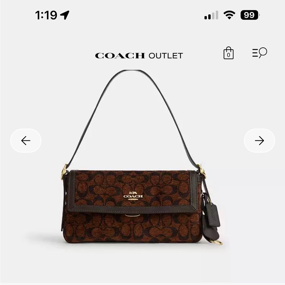 Coach Etta Flap Bag in Chenille